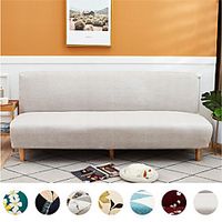 Stretch Futon Cover ,Armless Sofa Cover Folding Sofa Bed Cover Printed Futon Slipcover Furniture Protector Without Armrests miniinthebox - thumbnail