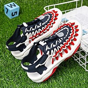 Boys' Sneakers Sports  Outdoors Comfort Beach PU Lace up Little Kids(4-7ys) Big Kids(7years ) Sports  Outdoor Daily Water Shoes Split Joint Red Rainbow White Spring Summer / Color Block miniinthebox