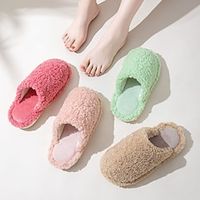 INS New Baotou Rolling Wool Cotton Slippers Home Candy Color Indoor Wool Slippers Lightinthebox - thumbnail