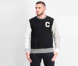 Mens Colorblock Crewneck Sweatshirt  Black/Grey