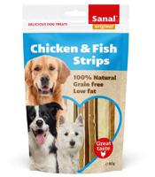 Sanal Dog Chicken & Fish Strips 80G - (Buy 3 Get 1 Free)