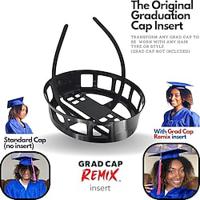 Grad Cap Remix-Secure Your Grad Cap and Your Hairstyle, Graduation Cap Headband Cap Headband Insert Graduation Cap Insert High School Graduation Gifts for Classmates- Black Lightinthebox