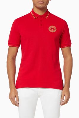 Grecian Head Cotton Polo T-Shirt Grecian Head Cotton Polo T-Shirt