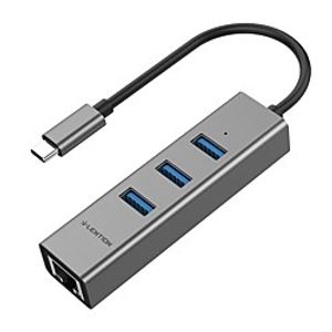 LENTION High Speed C23S USB 3.0 USB C to USB 3.0 RJ45 USB Hub 4 Ports For Windows, PC, Laptop Lightinthebox