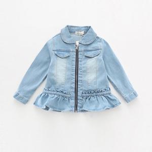 Ruffles Girls Denim Coat