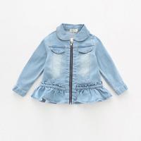 Ruffles Girls Denim Coat