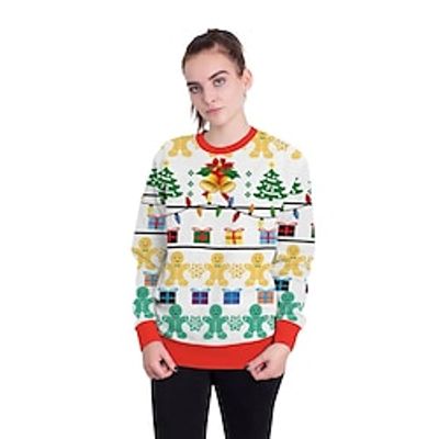 Santa Claus Ugly Christmas Sweater  Sweatshirt Hoodie Print Front Pocket Graphic Funny Hoodie For Men's Women's Unisex Adults' 3D Print 100% Polyester Party Lightinthebox