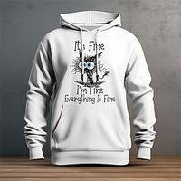 Graphic Animal Men's Fashion 3D Print Hoodie Sports Outdoor Holiday Vacation Hoodies Dark Yellow White Hooded Print Front Pocket Spring   Fall Designer Hoodie Sweatshirt Lightinthebox - thumbnail