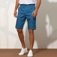 Men's Shorts Chino Shorts Bermuda shorts Work Shorts Pocket Straight Leg Plaid Comfort Short Formal Work Casual 100% Cotton Streetwear Stylish White Red miniinthebox