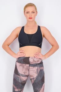 Womens Padded Icon Sports Bra  Black