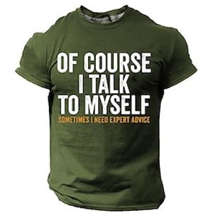 Graphic Letter Daily Designer Retro Vintage Men's 3D Print T shirt Tee Sports Outdoor Holiday Going out T shirt Black Army Green Dark Blue Short Sleeve Crew Neck Shirt Spring  Summer Clothing Apparel Lightinthebox