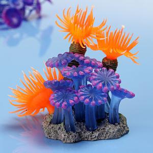 Soft Artificial Vivid Resin Coral Aquatic Fish Tank Ornament Aquarium Decoration