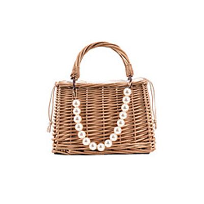 Women's Bags Top Handle Bag Straw Bag Holiday Beach Handbags White Khaki Brown Lightinthebox