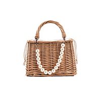 Women's Bags Top Handle Bag Straw Bag Holiday Beach Handbags White Khaki Brown Lightinthebox - thumbnail