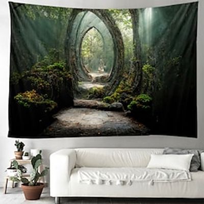 Forest Tree Door Hanging Tapestry Wall Art Large Tapestry Mural Decor Photograph Backdrop Blanket Curtain Home Bedroom Living Room Decoration Lightinthebox