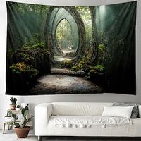 Forest Tree Door Hanging Tapestry Wall Art Large Tapestry Mural Decor Photograph Backdrop Blanket Curtain Home Bedroom Living Room Decoration Lightinthebox - thumbnail