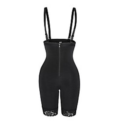 foreign trade source of conjoined body shape clothes women's abdomen thin waist zipper sling elastic net hip-lifting pants butt lifter Lightinthebox