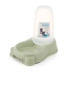 Convertible 2 In 1 Food & Water Dispenser Green For Cat & Dog - 1.5L
