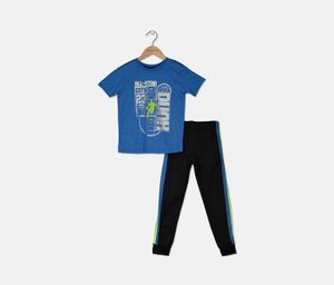 Kids Boys All Star Dunk Set  Heather Blue/Black/Neon Green