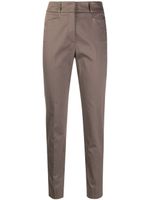 Peserico logo-plaque tapered trousers - Brown