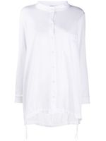 Transit mock collar side straps shirt - White