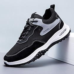 Men's Sneakers Comfort Shoes Running Casual Daily Cloth Comfortable Lace-up Black Gray Summer Spring Lightinthebox