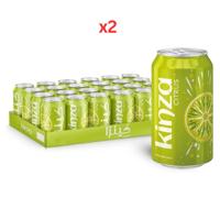 Kinza Carbonated Drink Citrus 300Ml Pack of 24 - Bundle of 2 Cartons