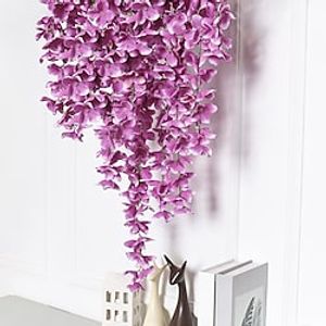 2PCS artificial flower hydrangea vine hanging flowers suitable for indoor and outdoor hanging flowers wedding party DIY decoration hanging flowers miniinthebox