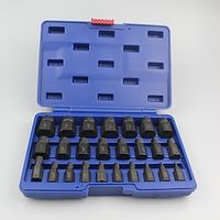 25pcs Screw Extractor Set, Hex Head Multi-Spline Easy Out Bolt Extractor Set, Damaged Screw Extractor Set, Cr-Mo Rounded Bolt Remover Lightinthebox