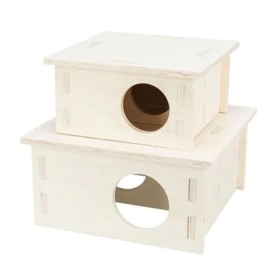 Trixie 2 Chambers Small Pet House Natural - 25X12X25Cm