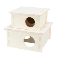 Trixie 2 Chambers Small Pet House Natural - 25X12X25Cm