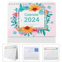 Standing Pad Desk Table Calendar 2024 Small Flip Turn The Page Desktop Paper Monthly Office Table Top Decor Desk Calendar 2024 Standing Desktop Calendar-2024 Calendars Office Home Desk Decoration Lightinthebox - thumbnail