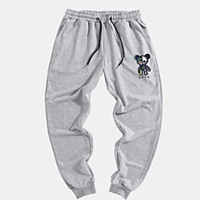Men's Stylish Classic Style Jogger Sweatpants Elastic Drawstring Design Print Full Length Pants Casual Micro-elastic Graphic Skull Outdoor Sports Mid Waist Black Gray S M L XL XXL Lightinthebox