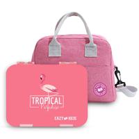 Eazy Kids Bento Boxes With Insulated Lunch Bag Combo - Tropical Pink