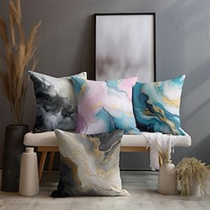 Marble Pattern Decorative Toss Pillows Cover 1PC Soft Square Cushion Case Pillowcase for Bedroom Livingroom Sofa Couch Chair miniinthebox