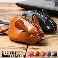 Women's Genuine Leather Mouse Shape Coin Purse Wallet Key Bag Coin Purse Leather Outdoor Shopping Daily Zipper Lightweight Durable Character Red Lightinthebox - thumbnail