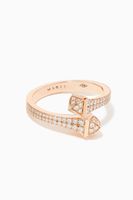 Cleo Full Diamond Slim Wrap Ring in 18kt Rose Gold - thumbnail