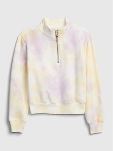 Kids Recycled Tie-Dye Quarter Zip Sweatshirt