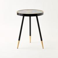 Rounded Top Metal Accent Table