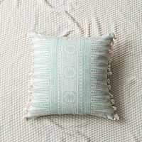 Luxury Abstract Irregular Geometric Blue Printing Tassel Sofa Cushion Cover Outdoor Cushion Patio Throw Pillow Covers for Garden Farmhouse Bench Couch Lightinthebox - thumbnail