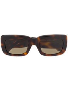 Linda Farrow x Attico rectangular frame sunglasses - Brown
