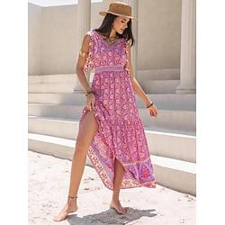 Women's Asymmetrical Long Dress Maxi Dress Sleeveless Summer Lightinthebox