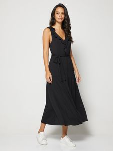 Sleeveless Ruffle Maxi Dress