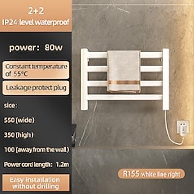 Towel Warmer Electric Towel Rack Bathroom Towel Bar Electric Heating Constant Temperature Drying Perforated Free Towel Rack Lightinthebox
