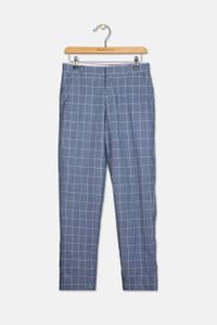Big Boys Striated Windowpane Pants  Blue