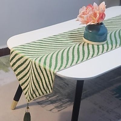 Table Flag Modern Minimalist Light Luxury Nordic Long Strip Foyer Cabinet Table Towel Sample Room New Soft Decoration Chinese Style Bed Tail Towel Lightinthebox