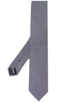 Giorgio Armani adjustable striped tie - Blue