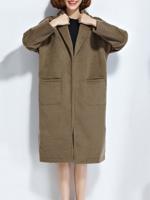 Pure Color Loose Winter Wool Coat