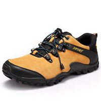 Men Breathable Suede Non-slip Lace Up Outdoor Hiking Sneakers