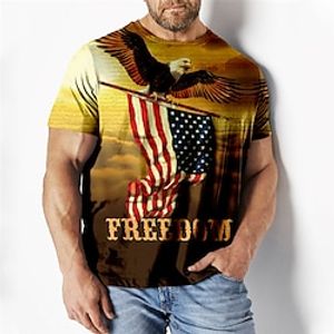 Men's Plus Size T shirt Tee Big and Tall Graphic Crew Neck Short Sleeve Spring  Summer Basic Vintage Fashion Streetwear Casual Sports Tops Lightinthebox